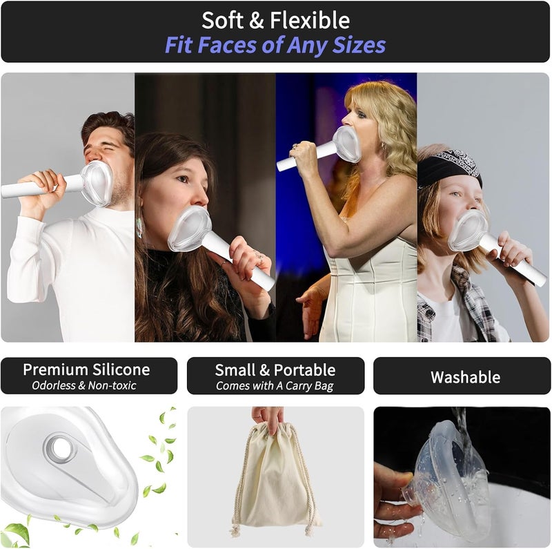 TroyStudio Vocal Dampener, High Quality Silicone Voice Silencer for Singing Practice, Warm-up, Stress Relief Scream Jar, Anger Management Shouting Vase, Portable Soft Odorless Soundproof Mask - Image 5